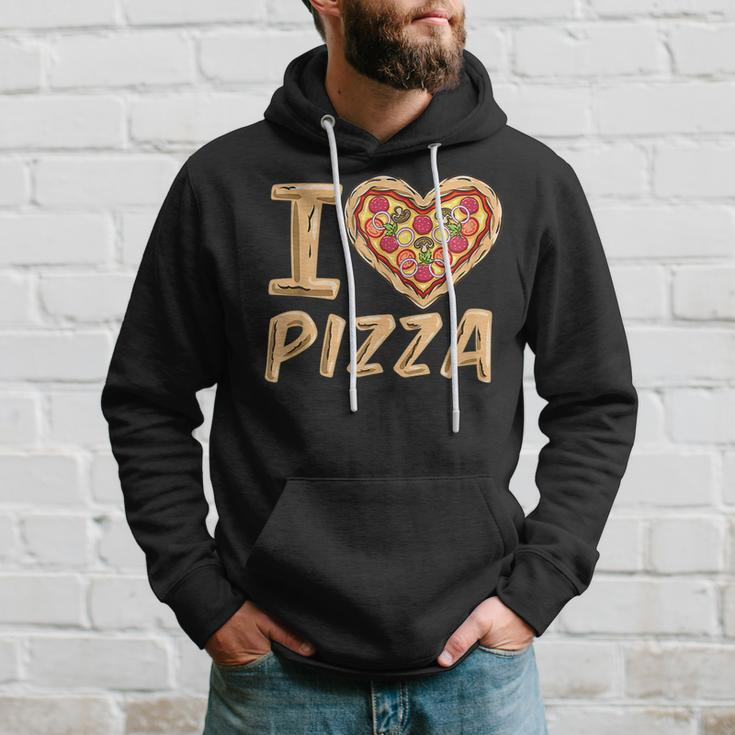Vintage I Love Pizza Love Eating Pizza Heart Shaped Pizza Hoodie Gifts for Him