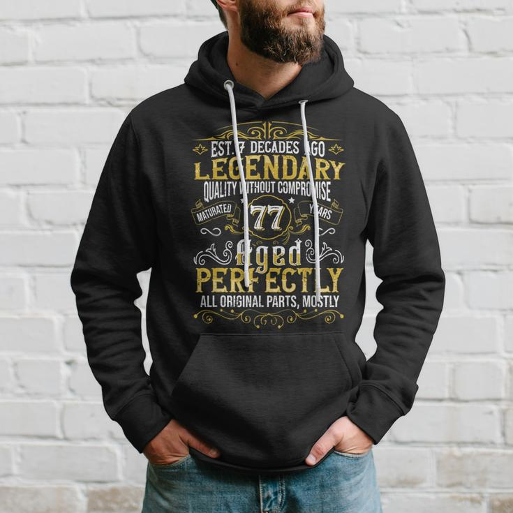 Vintage Legendary 77 Years Old Aged Perfectly 30Th Birthday Hoodie Gifts for Him