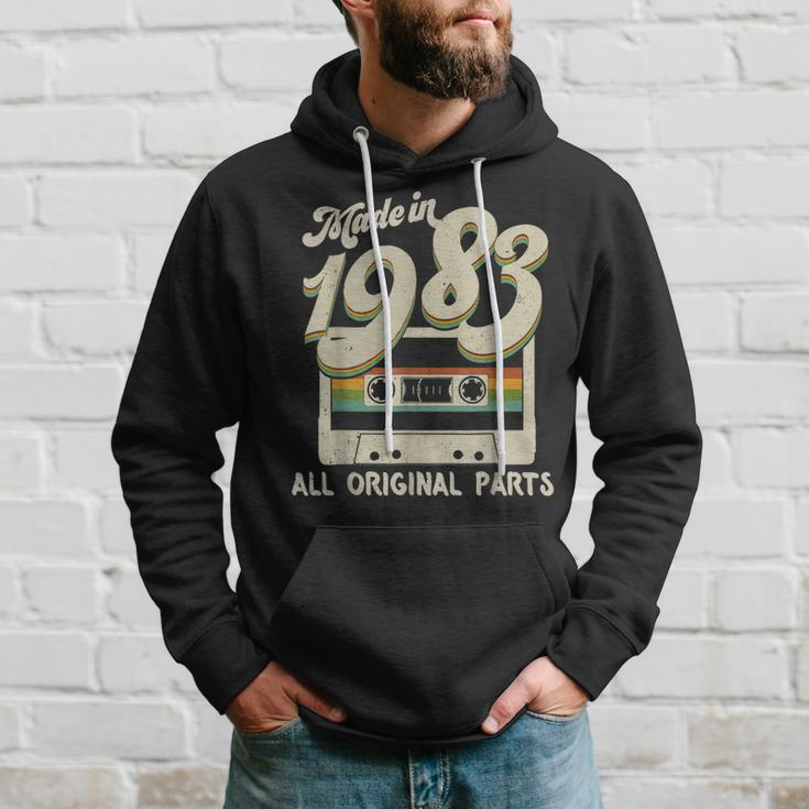 Vintage Made In 1983 Original Parts Funny 40Th Birthday Gift Hoodie Gifts for Him