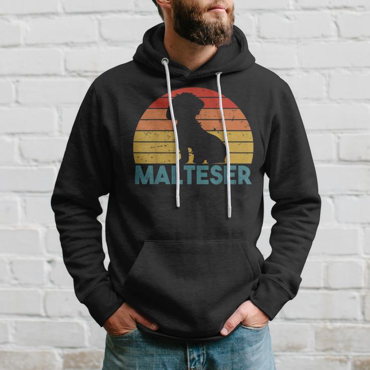 Vintage Malteser Hunde Hunderasse Hundeliebhaber Hund Hoodie Geschenke für Ihn