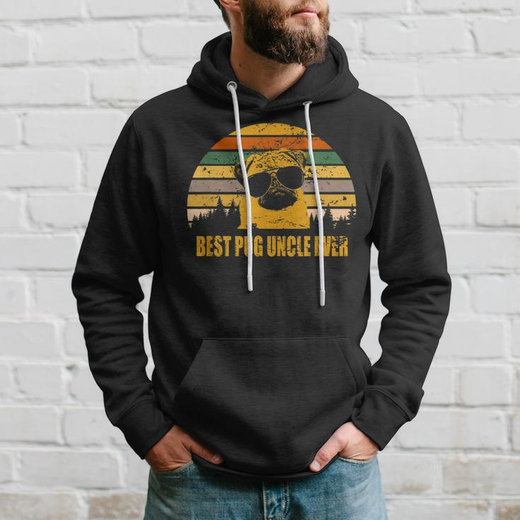 Vintage Pug Uncle Best Pug Uncle Ever Father Day Hoodie Gifts for Him