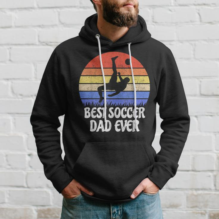 Vintage Retro Best Soccer Dad Ever Gift Footballer Father Hoodie Gifts for Him