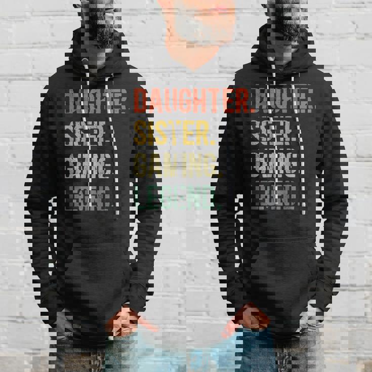 Vintage Tochter Schwester Gaming Legend Hoodie, Retro Gamer Girl Design Geschenke für Ihn