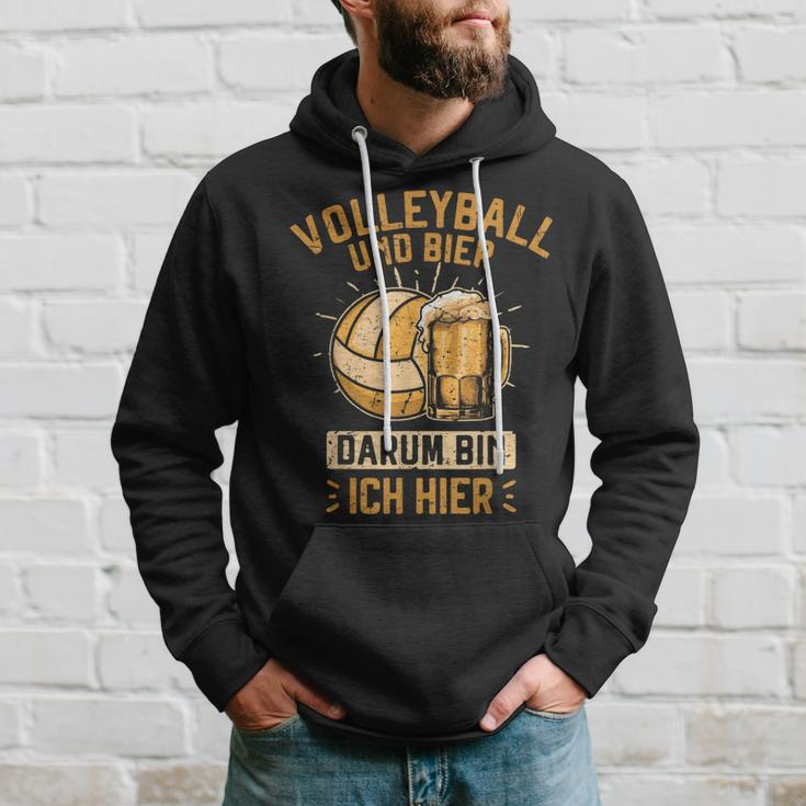 Volleyball Und Bier Darum Bin Ich Hier Volleyballer Lustig Hoodie Geschenke für Ihn