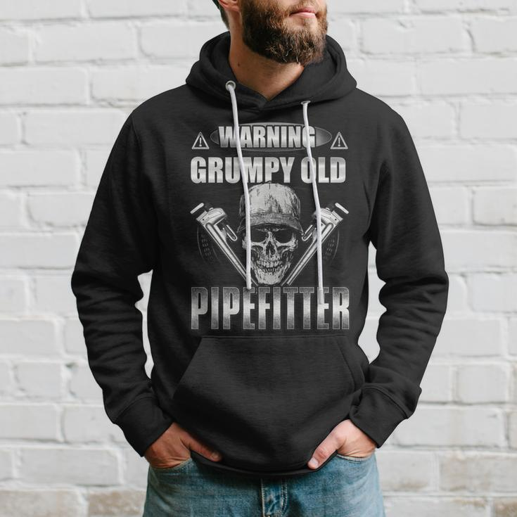 Warning Grumpy Old Pipe Fitter GrandpaPipefitter Hoodie Gifts for Him