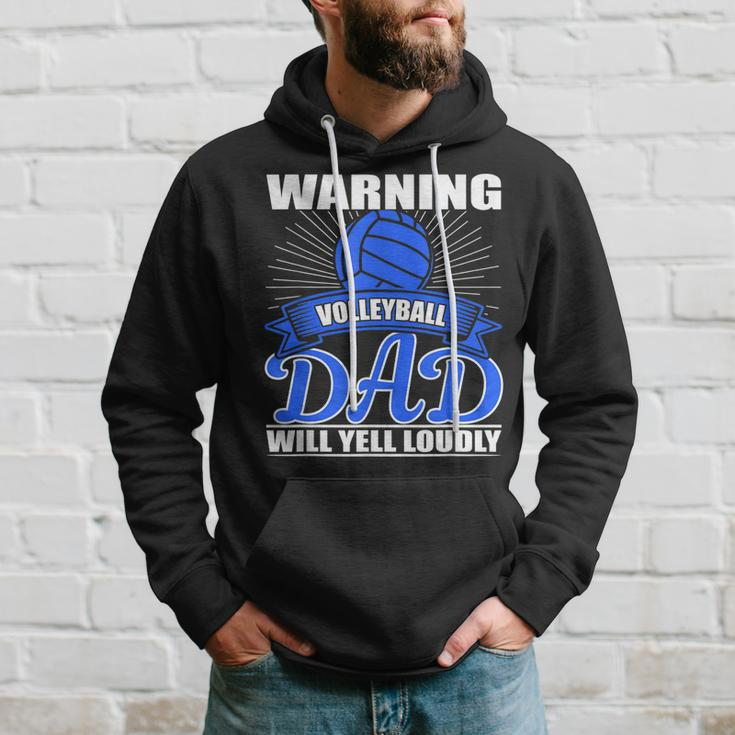 Warning Volleyball Dad Will Yell Loudly Funny Father Gift Hoodie Gifts for Him