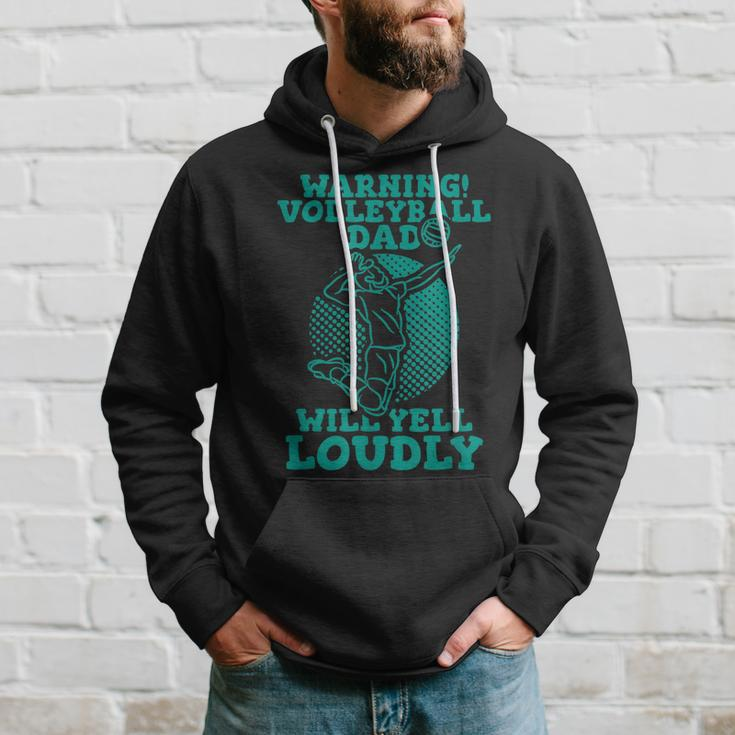 Warning Volleyball Dad Will Yell Loudly Gift For Mens Hoodie Gifts for Him