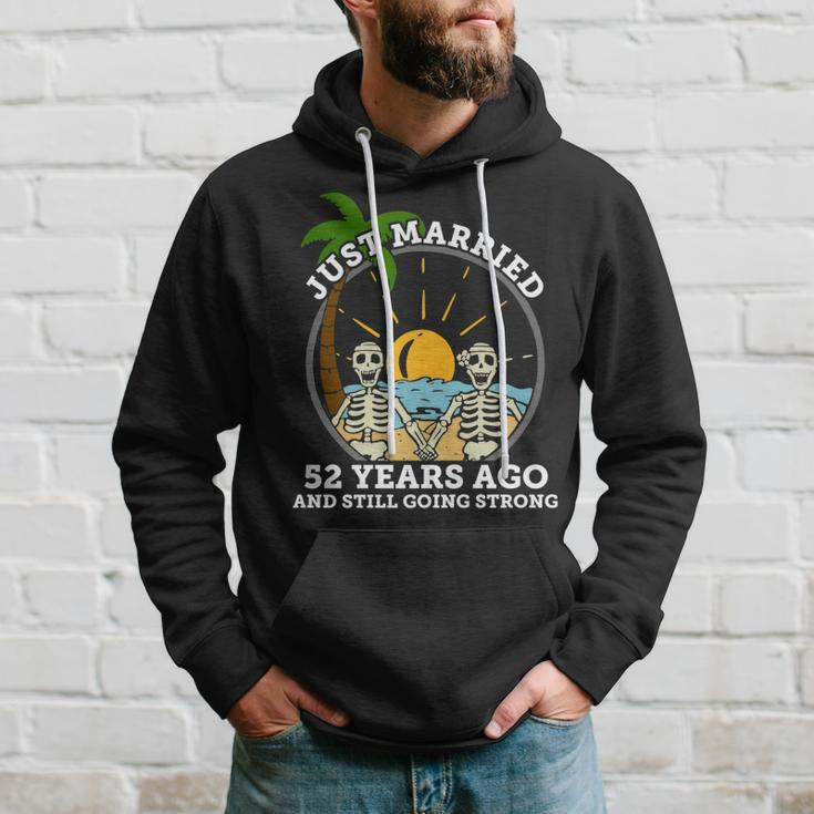 Wedding Anniversary Couple Married 52 Years Ago Skeleton Hoodie Gifts for Him