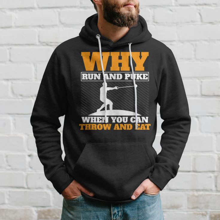 Why Run And Puke Hammer Throw Track And Field Hammer Thrower Hoodie Gifts for Him