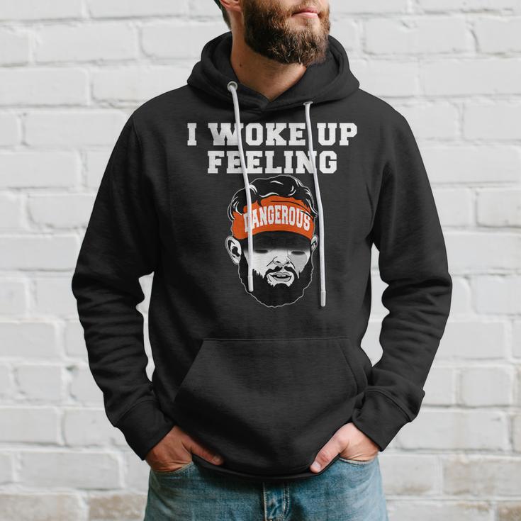 I Woke Up Feeling Dangerous Football Fan Perfect Men Hoodie Thegiftio UK