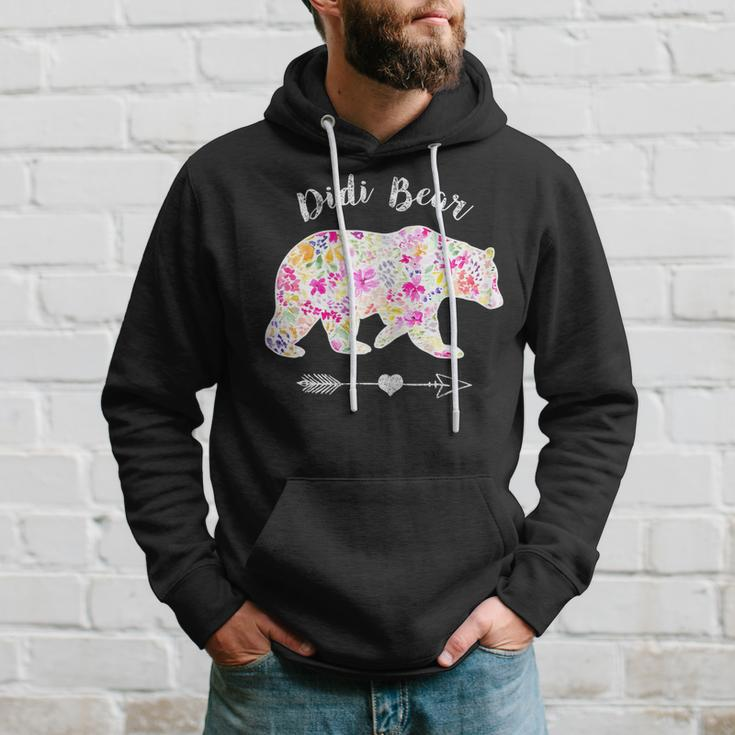 Womens Floral Didi Bear Funny Mothers Day Men Hoodie Graphic Print Hooded Sweatshirt Gifts for Him