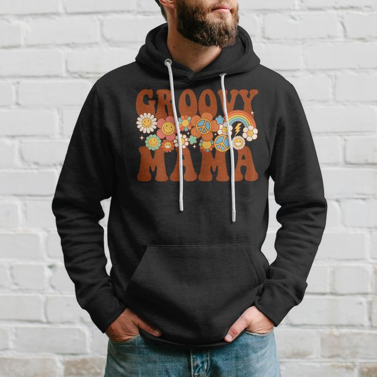 Womens Groovy Mama Retro Matching Family Baby Shower Mothers Day Hoodie Gifts for Him