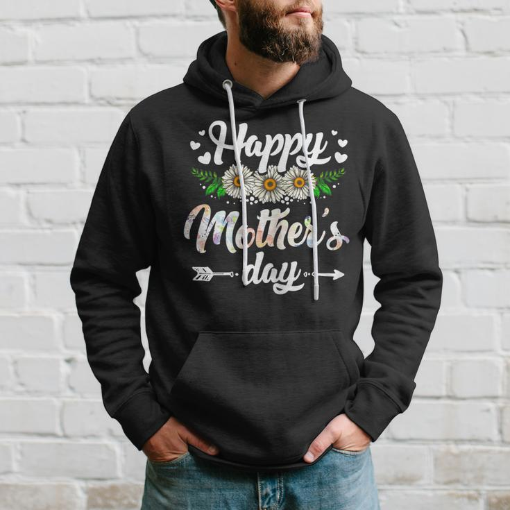 Womens Happy Mothers Day 2023 Cute Floral Women Mom Grandma Hoodie Gifts for Him