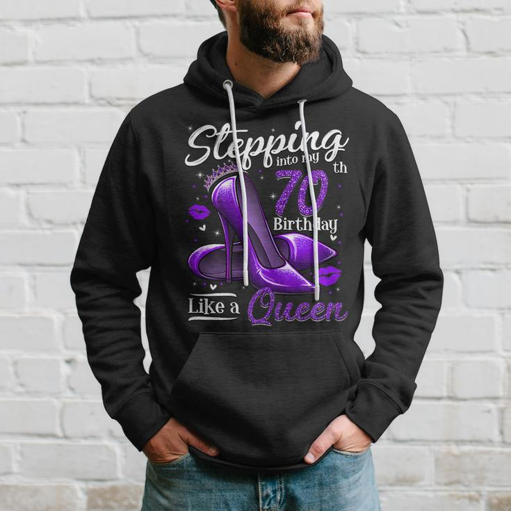 Womens High Heels Stepping Into My 70Th Birthday 70 And Fabulous Hoodie Gifts for Him