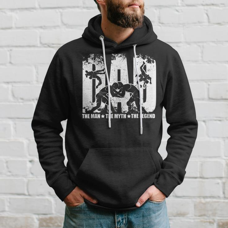 Wrestling Dad The Man The Myth The Legend For Men Hoodie Gifts for Him