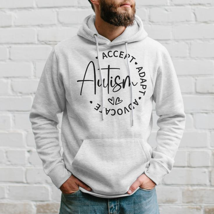 Autism Awareness Month Accept Adapt Advocate Autism Gift Hoodie Gifts for Him