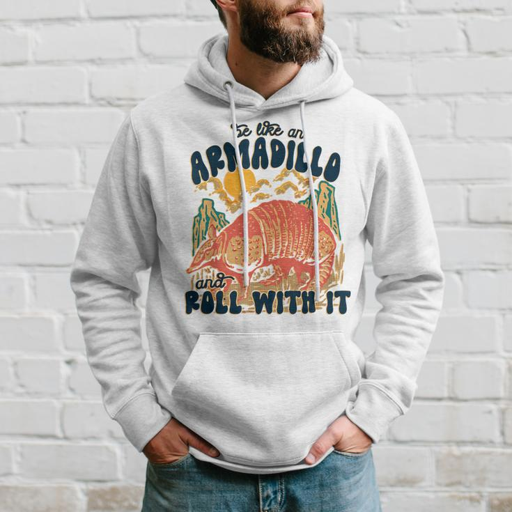 Be Like An Armadillo Roll With It Western Southern Country Hoodie Gifts for Him