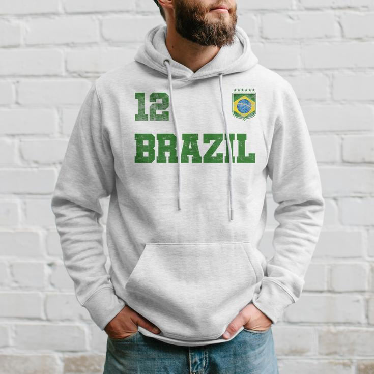 Brazil Jersey Number Twelve Brazilian Futebol Soccer V2 Men Hoodie Gifts for Him
