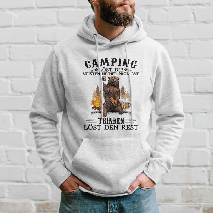 Camping Hoodie Lustiger Spruch mit Bärenmotiv, Problemlösungs-Hoodie Geschenke für Ihn