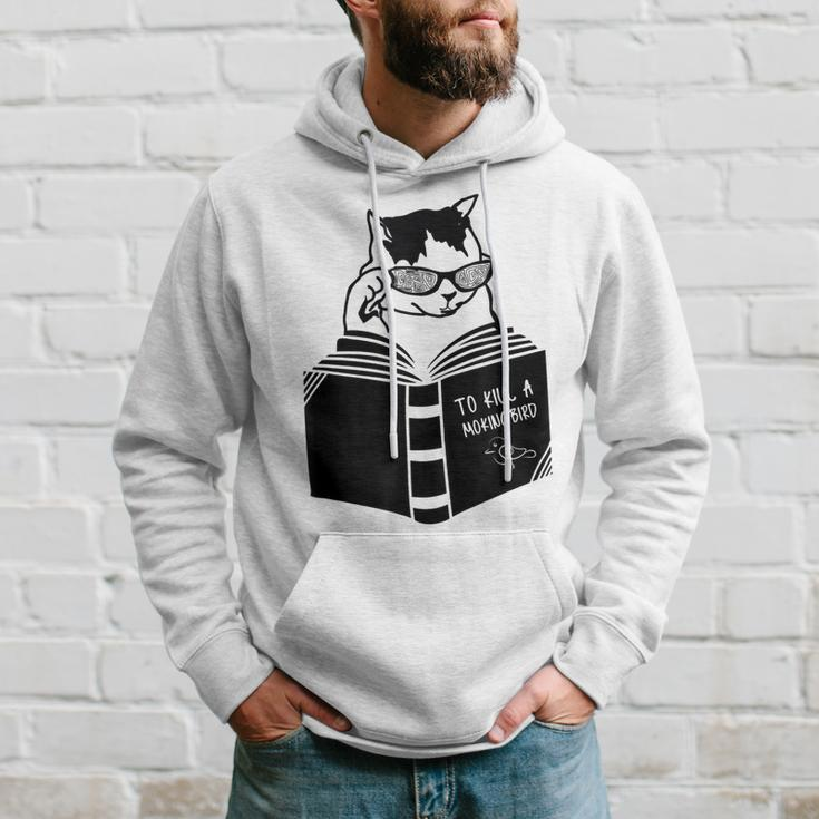 Cat Reading To Kill A Mockingbird Funny Hoodie Gifts for Him