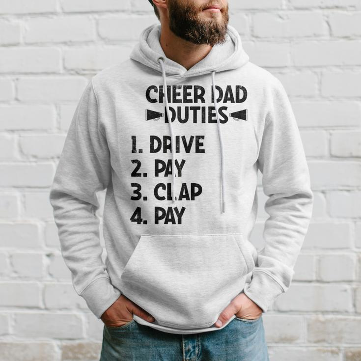 Cheerleading Papa Cheer Dad Duties Drive Pay Clap Gift For Mens Hoodie Gifts for Him