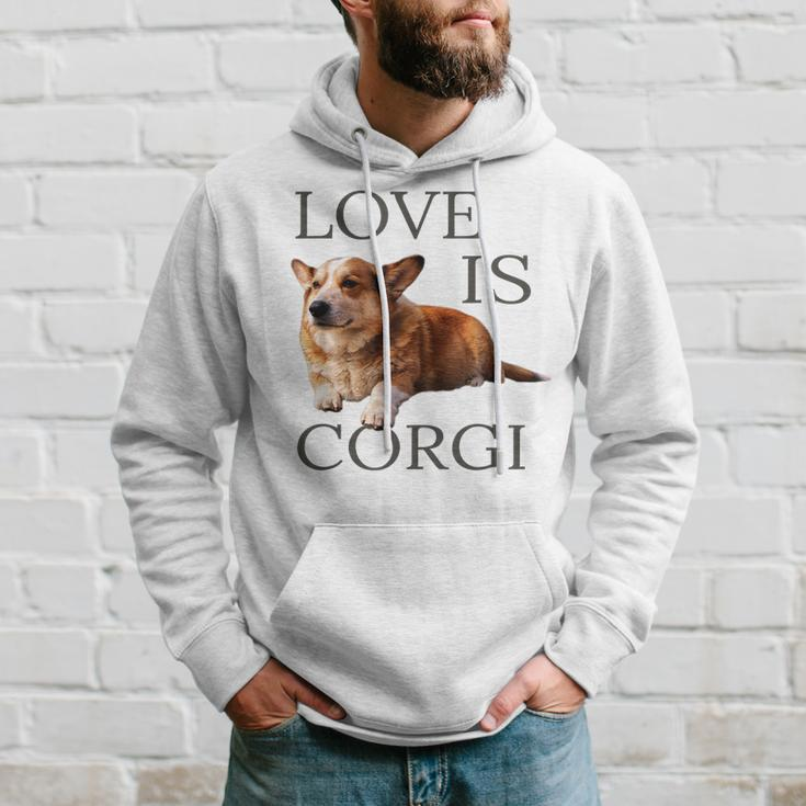 Corgi Men Women Kids Love Is Dog Mom Dad Gift Pet Hoodie Gifts for Him