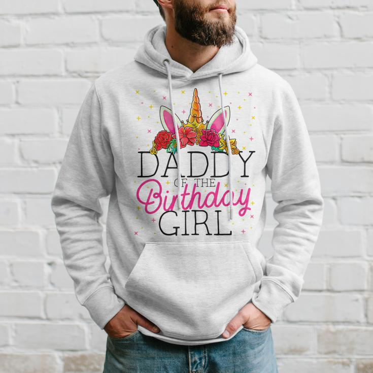 Daddy Of The Birthday Girl Father Unicorn Birthday Gift For Mens Hoodie Gifts for Him