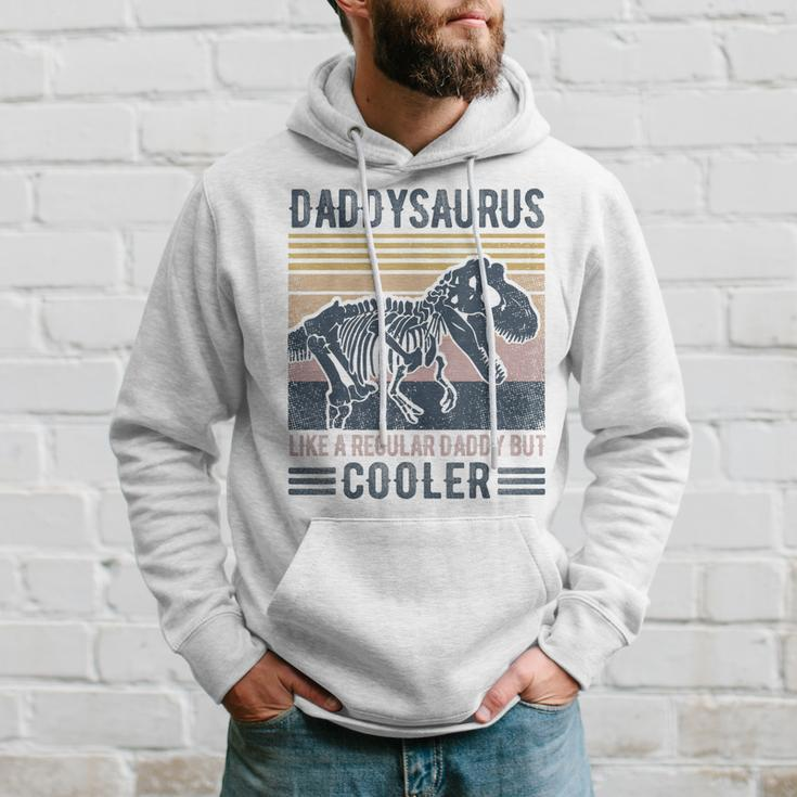 Daddysaurus Funny Like A Regular Daddy But Cooler T-Rex Men Hoodie Graphic Print Hooded Sweatshirt Gifts for Him