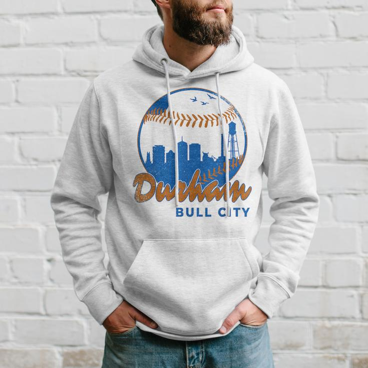 Durham Baseball Skyline Classic Bull City North Carolina Hoodie Gifts for Him