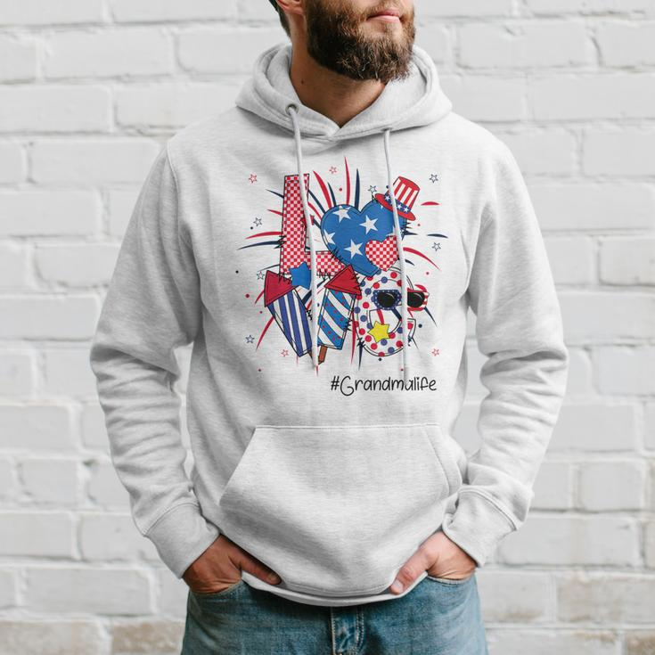 Funny 4Th Of July Love Grandma Life American Flag Hoodie Gifts for Him