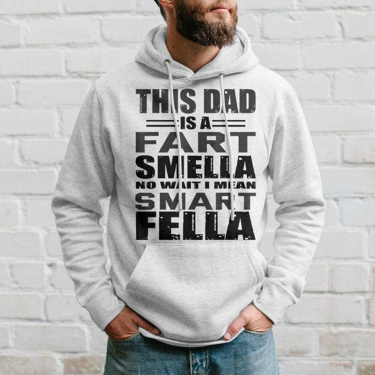 Funny Gift For Dad Fart Smells Dad Means Smart Fella Men Hoodie Graphic Print Hooded Sweatshirt Gifts for Him