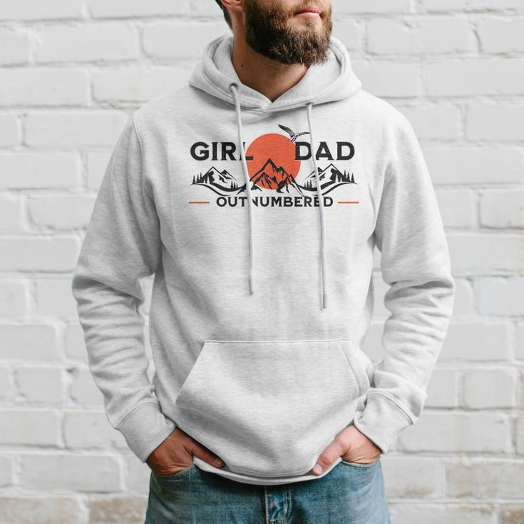 Girl Dad Outnumbered Fathers Day From Wife Daughter Gift For Mens Hoodie Gifts for Him