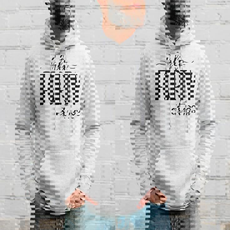 Hello Forty Est 1983 Born In 1983 40Th Birthday 40 Year Old Hoodie Gifts for Him