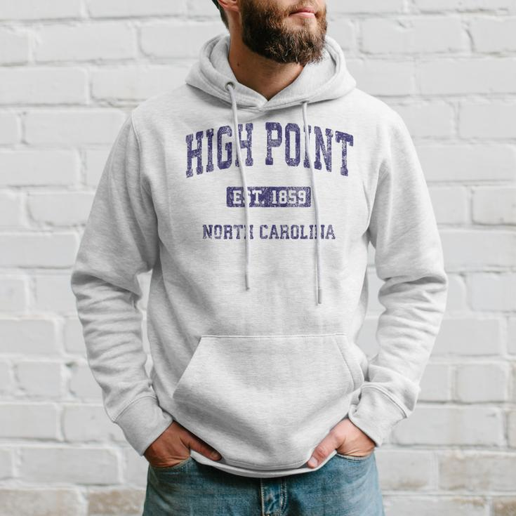 High Point North Carolina Nc Vintage Athletic Sports Design Hoodie Gifts for Him