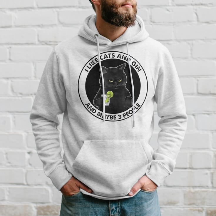I Like Cats And Gin And Maybe 3 People Hoodie Gifts for Him