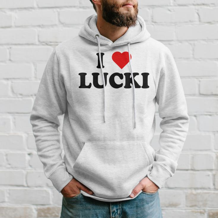 I Love Lucki I Heart Lucki Hoodie Gifts for Him