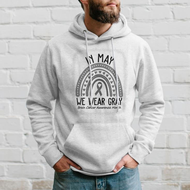 In May We Wear Gray Brain Cancer Awareness Month Hoodie Gifts for Him
