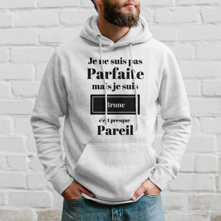 Je Ne Suis Pas Parfaite Brune Damen-Hoodie, Lustiges Französisches Schrift Geschenke für Ihn