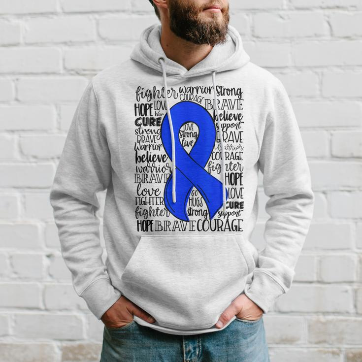 MeCfs Chronic Fatigue Syndrome Blue Ribbon Hope Love Cure Hoodie Gifts for Him