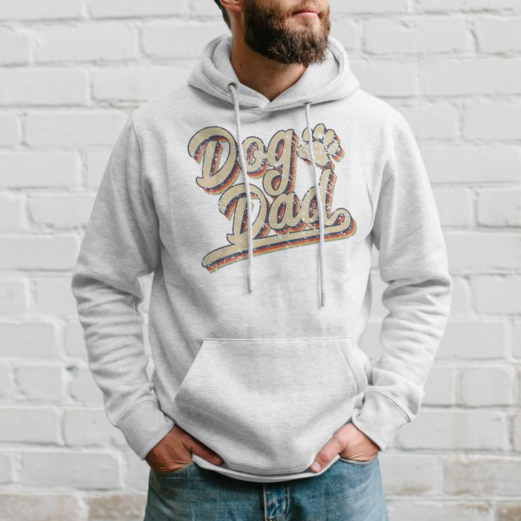 Mens Dog Dad Retro Vintage Dog Dad Fathers Day Hoodie Gifts for Him