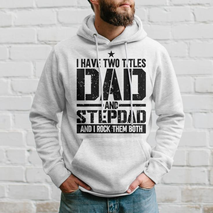 Mens Funny Fathers Day For Step Dad Birthday Vintage Hoodie Gifts for Him