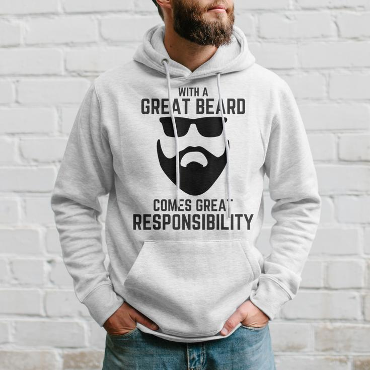 Mens Great Beard Comes Great ResponsibilityBeard Men Hoodie Graphic Print Hooded Sweatshirt Gifts for Him