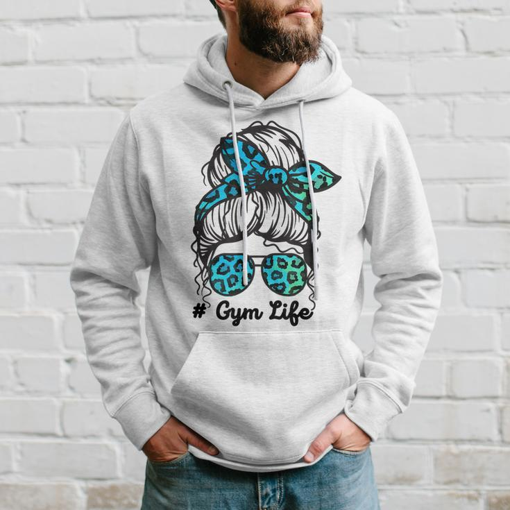 Messy Bum Mom Gym Life Leopard Hoodie Gifts for Him