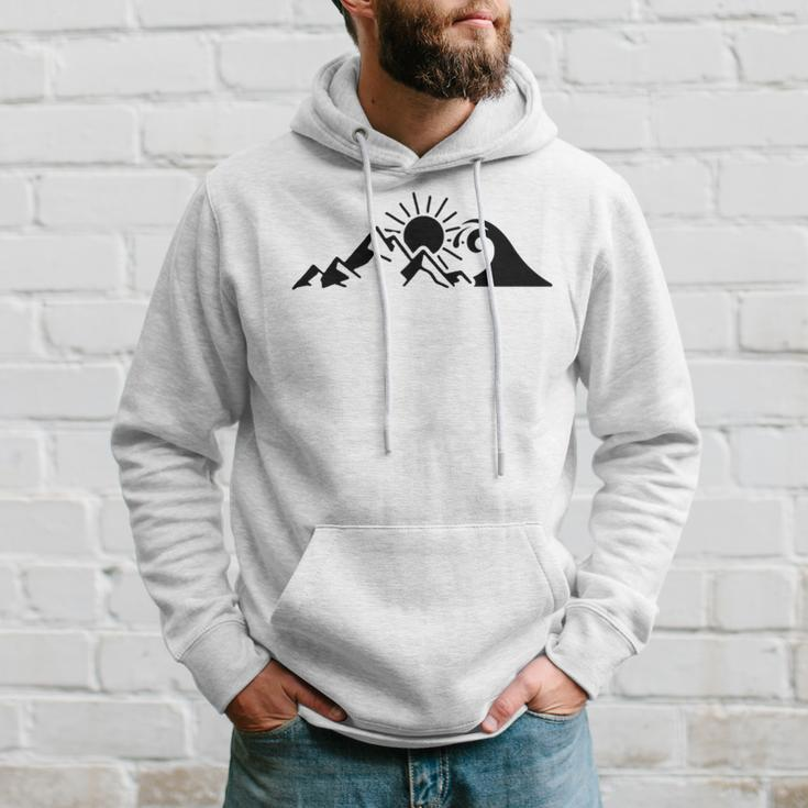 Mountain Sun Wave Nature Hiking Surf Surfer Hiker Outdoor Hoodie Gifts for Him