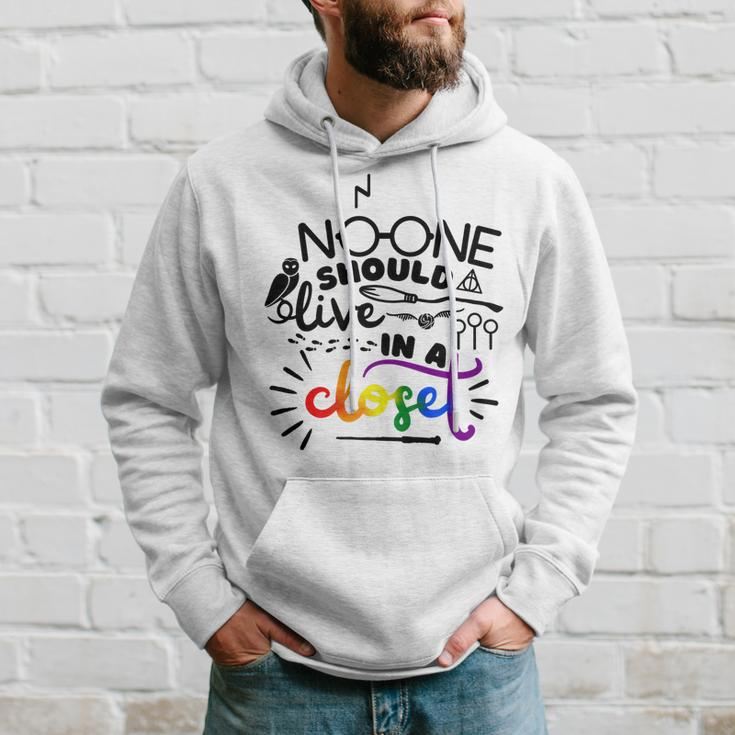 No One Should Live In A Closet Pride Lgbtq Lesbian Gay Ally Hoodie Gifts for Him