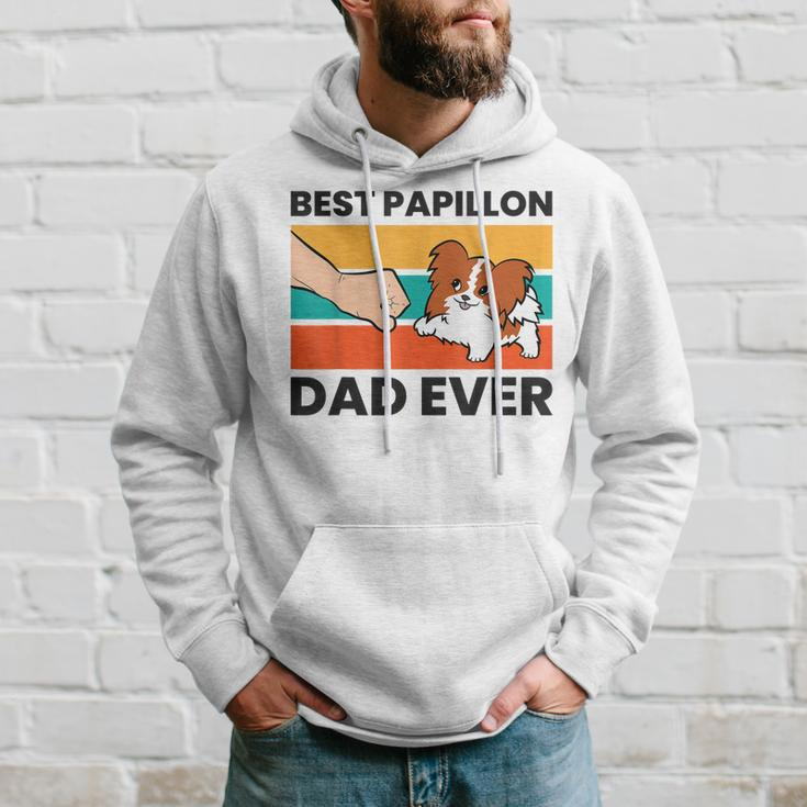 Papillon Dog Owner Best Papillon Dad Ever Hoodie Gifts for Him