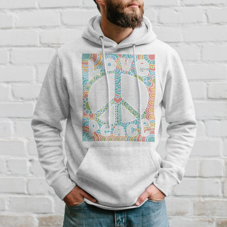 Peace Sign Love60S 70S Tie Dye Hippie Costume Hoodie Gifts for Him