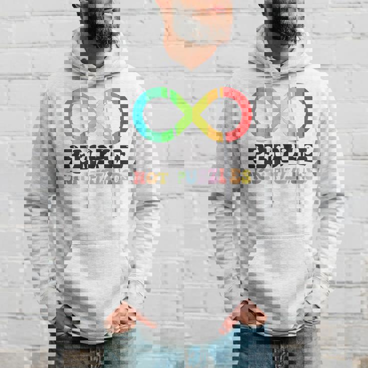 People Not Puzzles Autism Awareness Neurodiversity Inclusion Hoodie Gifts for Him