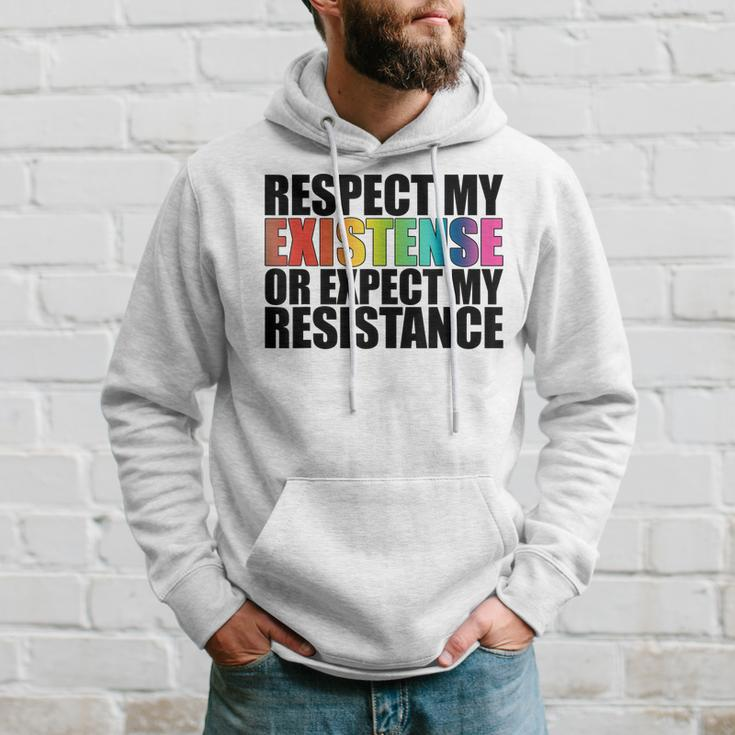 Respect My Existence Or Expect My Resistance Lgbt Hoodie Gifts for Him