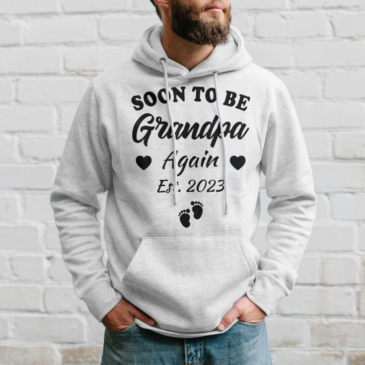 Soon To Be Grandpa Again 2023 Baby Announcement Novelty Gift For Mens Hoodie Gifts for Him